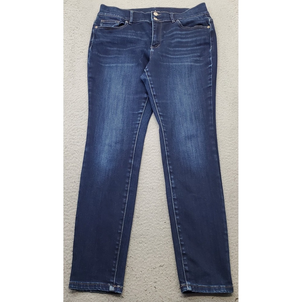 Soho Legging Skinny Jeans Womens 12 Blue Stretch High-Waist Double Front Button